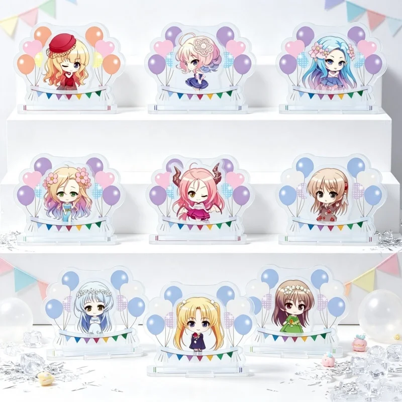10CM Aiyoku no Eustia Game Acrylic Figure Stand Model Plate Keychain Eustia Astraea Desk Decor Standing Sign Gifts Q-version