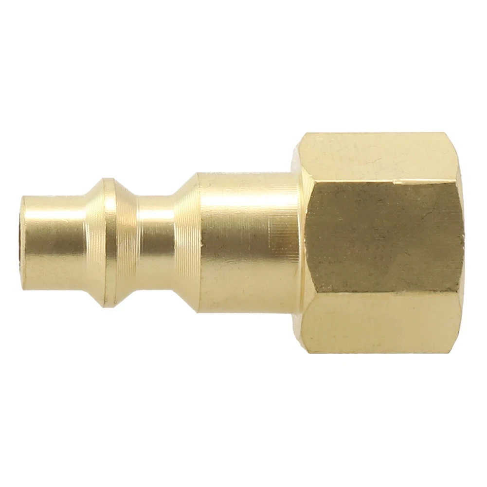 クイックコネクタ 信頼性の高い 1/4 NPT エアラインホースコンプレッサー用クイックリリースフィッティング 簡単接続用スプリングロード