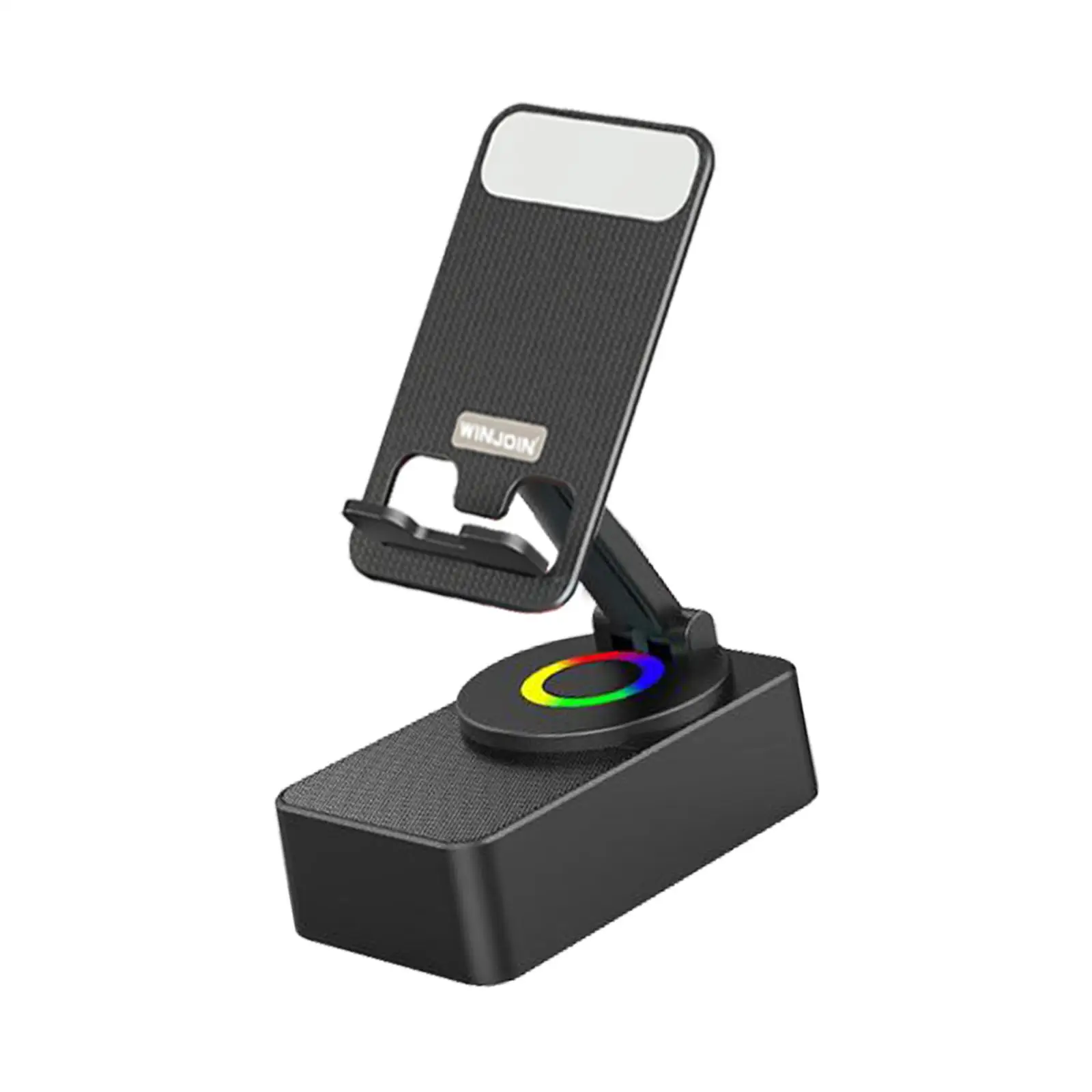 

Cell Phone Stand with Audio Speaker Adjustable Angles Anti Slip Base Phone Desk Holder for Entrance Home Bedroom Office Desktop