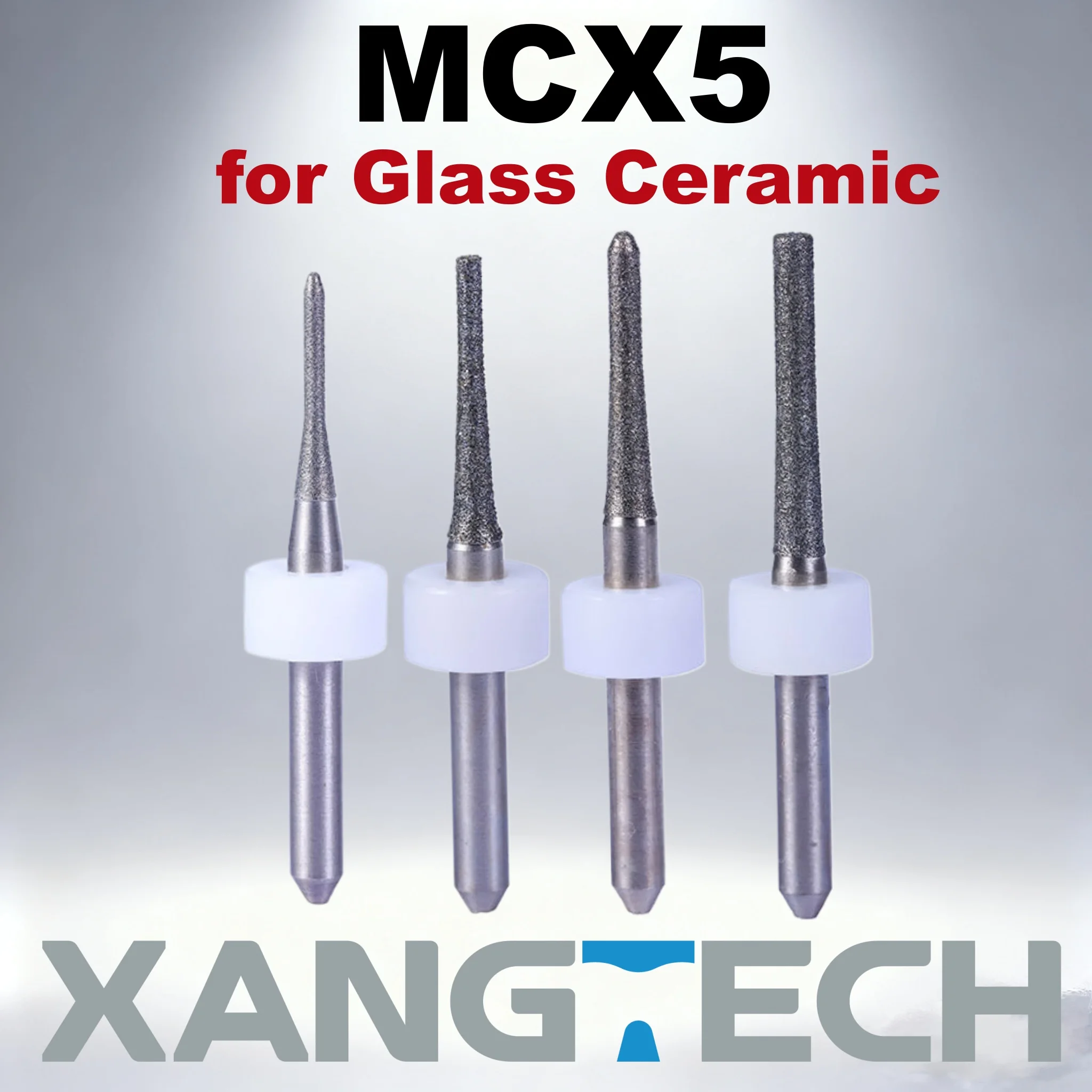 

XANGTECH Sirona MCX5 D3 Glass Ceramic Milling Burs Drilling Tools CAD CAM Dental Milling Cutters for Dental Lab
