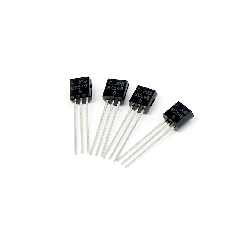 50 Buah BC548 Transistor Silikon NPN Amplifier Transistor Set TO-92 30V 100mA BJT Triode Transistor Kit Dalam Persediaan