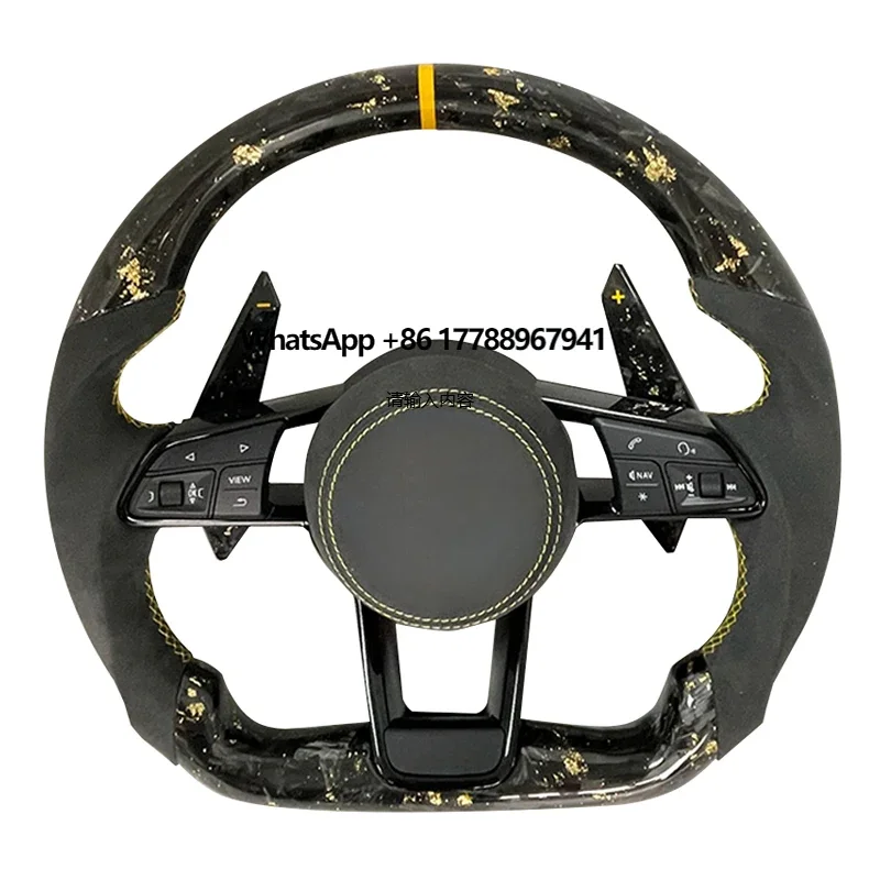 

Private Custom Interior Accessories Forged Carbon Fiber Steering Wheel for A4 A5 A6 C8 A7 A8 Q5 Q7