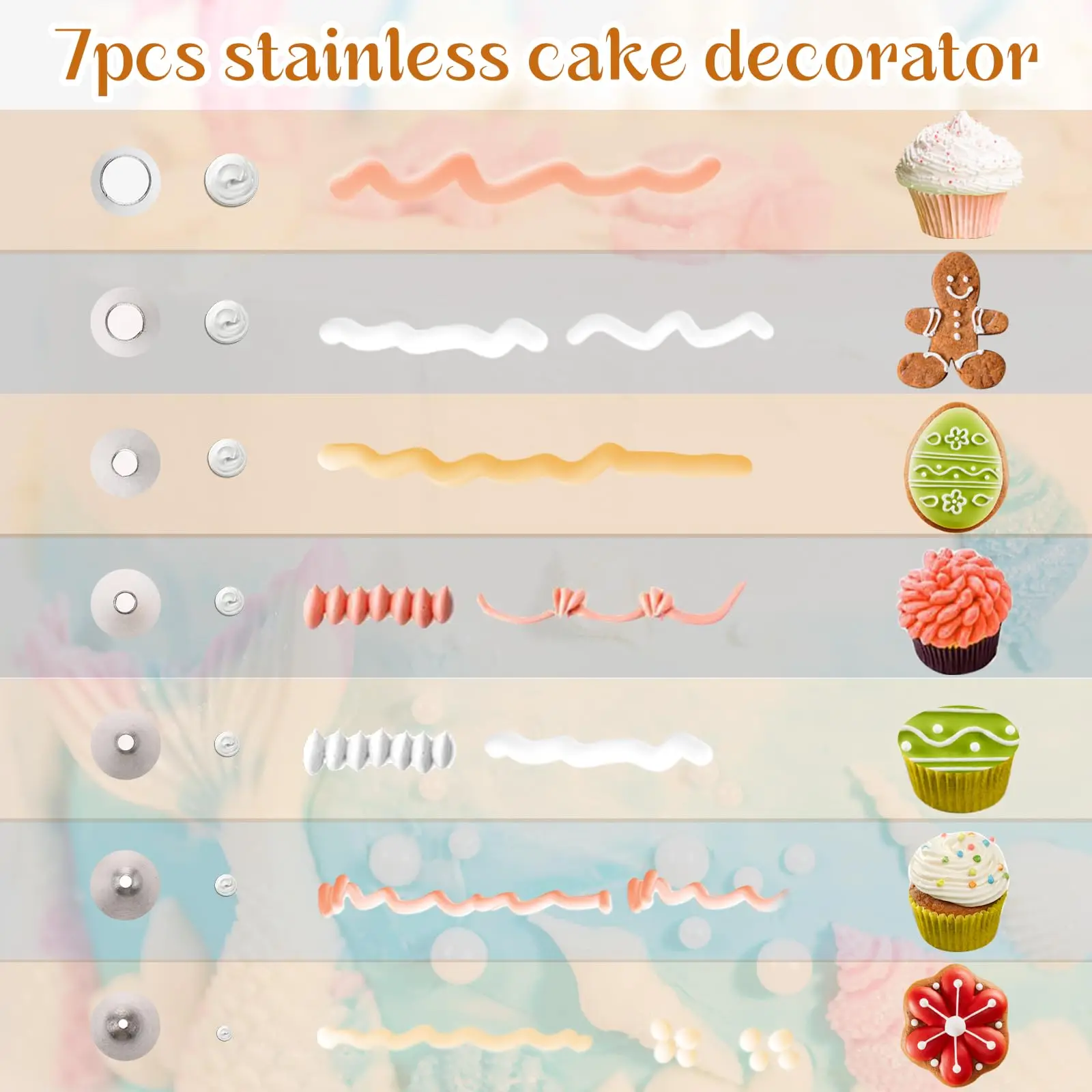 12Pcs/Set Round Hole Cakes Icing Piping Nozzle Lines Cupcake Decorating Cake Small Tips, for Baking Cookies Puff Cream Pastry