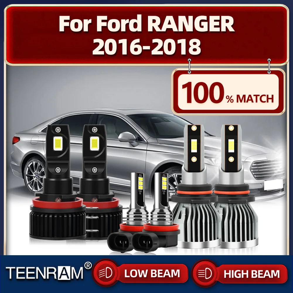 

60000LM LED Canbus Car Headlights Bulbs 6000K White Fog Lights 12V 24V CSP Chips Auto Lamps For Ford RANGER 2016 2017 2018