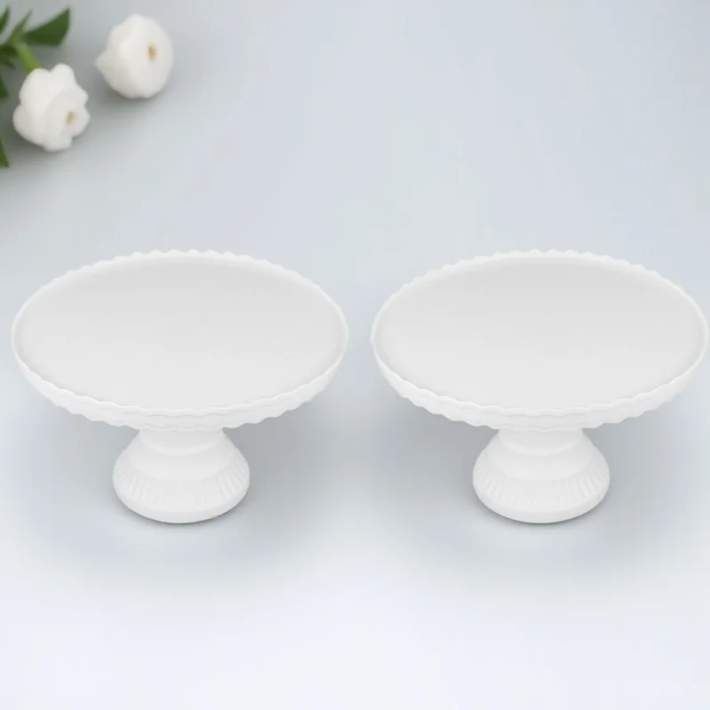

2Pcs Birthday Wedding Cake Display Stand Decorative Party Cupcake Dessert Display Shelf Elegant Rack Cake Stand