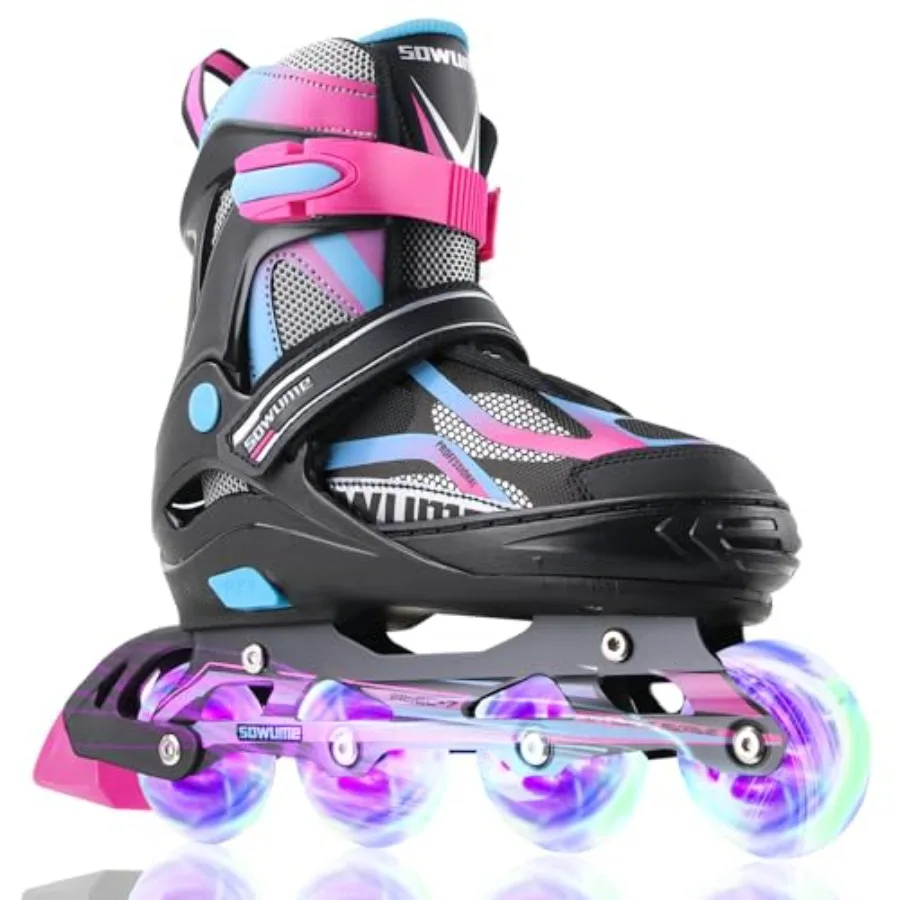 Adjustable Inline Skates for Girls and Boys, Roller Skates with All Light Up Wheels, Patines para Mujer for and Adults, Men, Wo