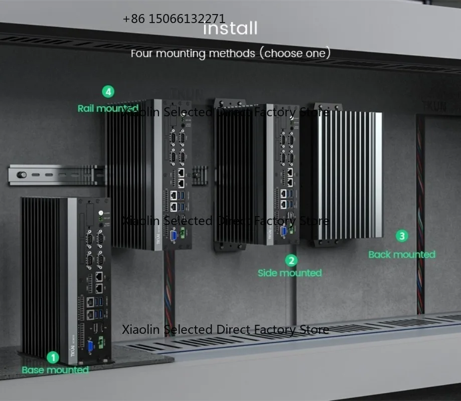 Mini PC Industrial sin Ventilador XC9019 RS232 I3 I5 I7 6.ª Generación X86 IPC, Ordenador Industrial
