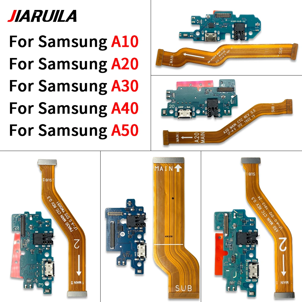 

10Pcs，For Samsung A10 A20 A30 A40 A50 USB Port Charger Dock Plug Connector Charging Board FLex Cable Mic Microphone Board