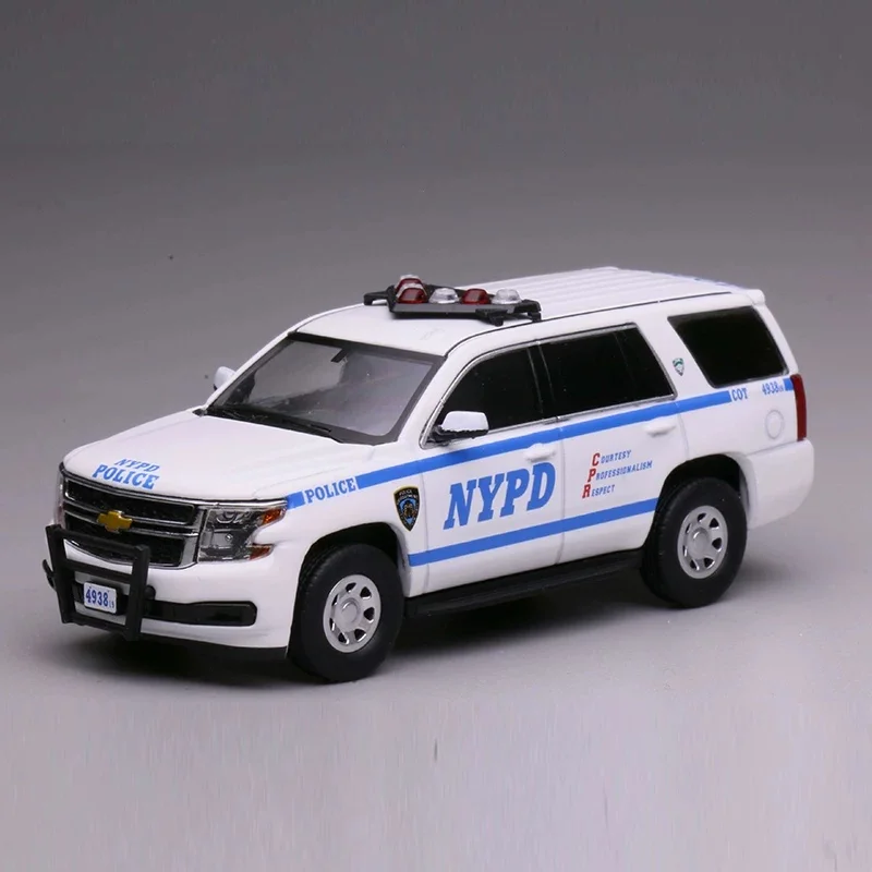 596 1:64 Chevrolet Tahoe NYPD New York Police Department Police Car Alloy Diecast Model Car Collectible