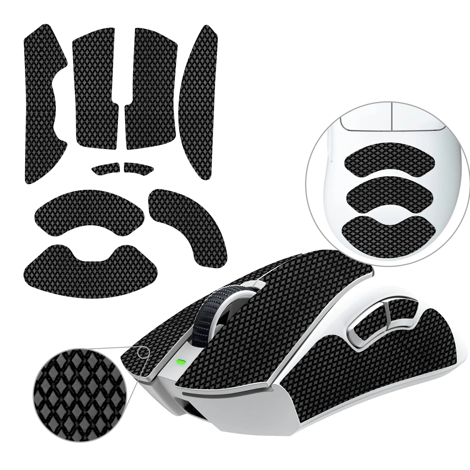 TALONGAMES Mouse Grip Tape For Razer DeathAdder V4 Pro Wireless Mouse,Palm Sweat Absorption Anti Slip Grip,Cut to Fit