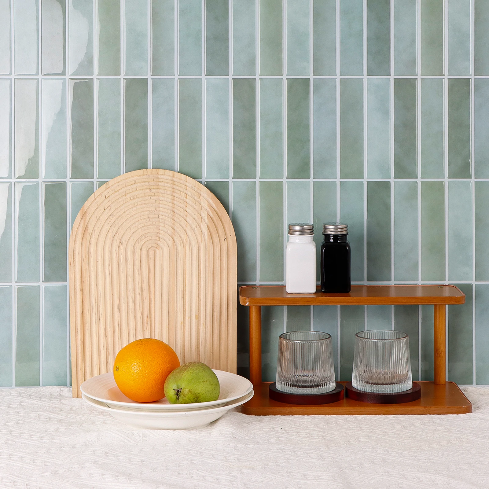 10pcs Peel and Stick Wall Tile Stickers Self-adhesive 3D Ceramic Tiles Waterproof Vinyl Wallpaper for Home Apartment  Decoration