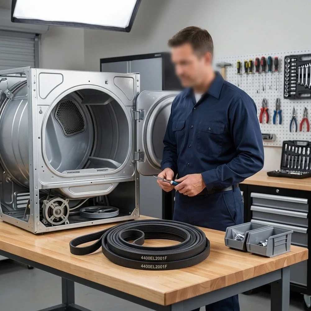 Two Dryer Drum Belts Compatible with For GE and For Kenmore Dryers Including Models Referenced by AP5972814 for Fit Assurance
