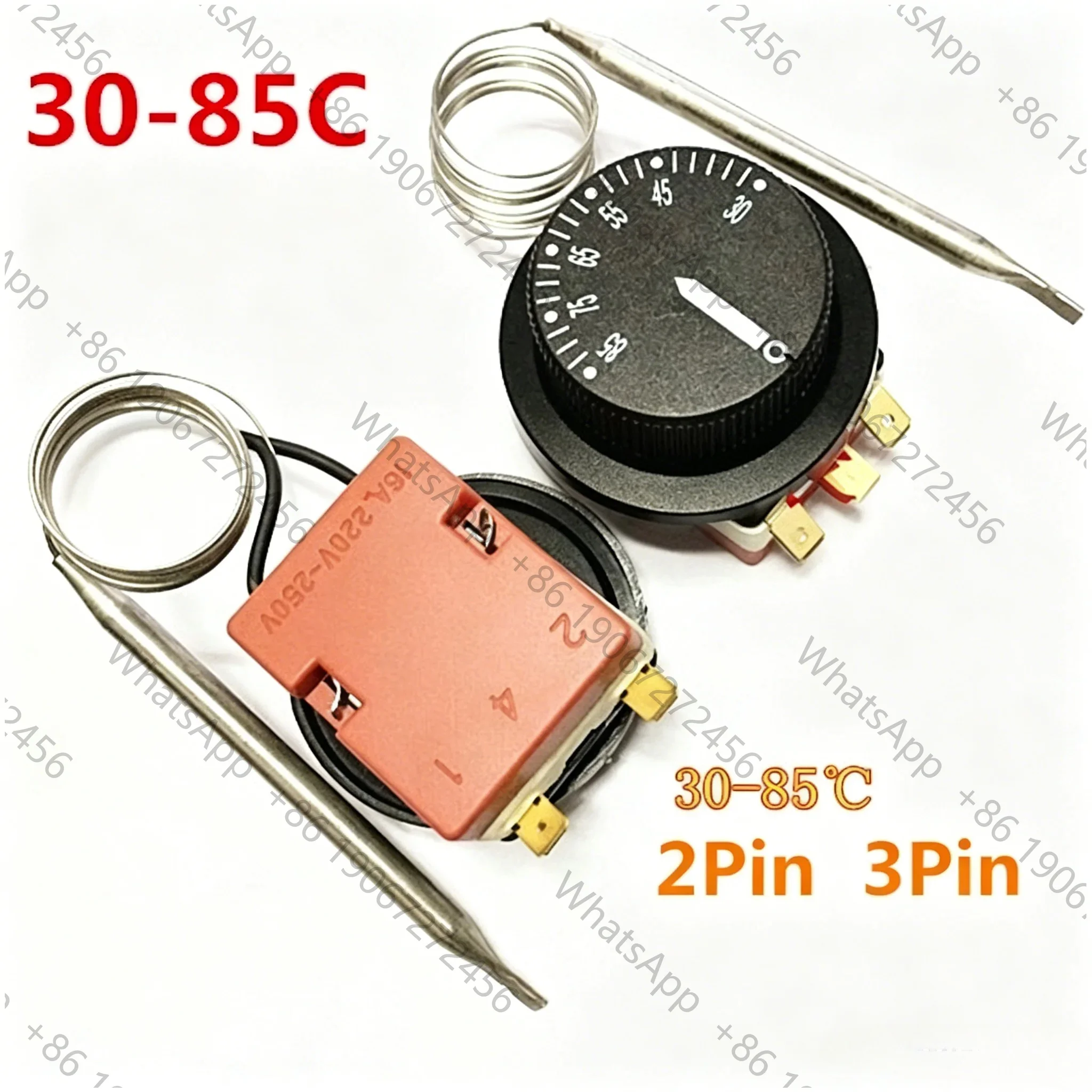 30-85C 30-110C 50-300C 60-200C NC 2Pin NC+NO 3Pin Adjust Knob TemperatureController Capillary ThermostatSwitch Oven Water Heater