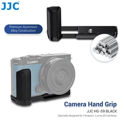 JJC L-Shape Bracket Handle for Panasonic Lumix S9 Camera with Built-in Arca Quick Release Plate Battery Compartment Opening