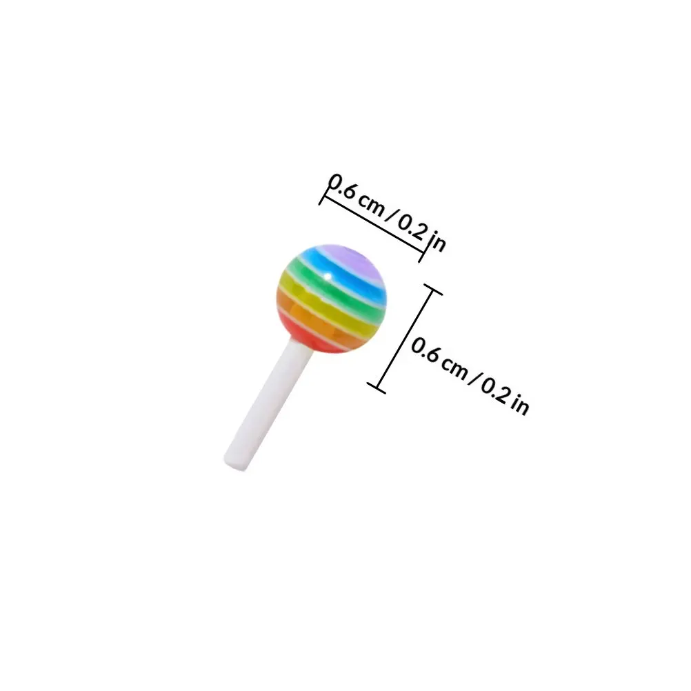 50Pcs Resin Lollipop Nail Art DIY Decors Unique Manicure Decor Accessories Creative Three-Dimensional Nail Ornament