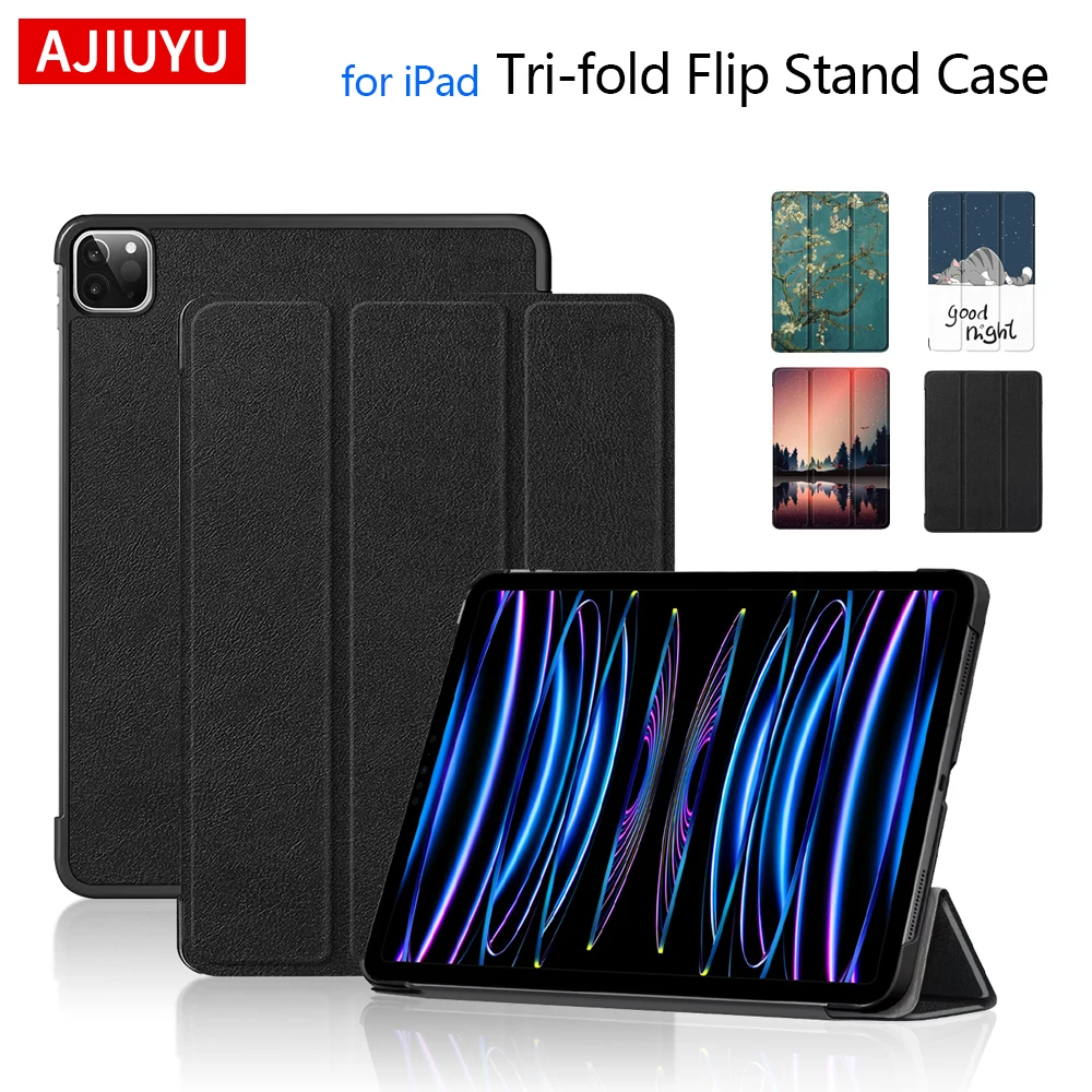 

Чехол AJIUYU для iPad Pro 11 1-го/2-го/3-го/4-го поколения Air 6/5/4 11-дюймовый M2 M3 для iPad A16 11-го 10-го 10,9 дюйма Mini 6 7 A17 Pro 8,3 дюйма
