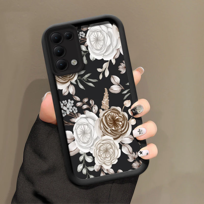 حافظة لهاتف Xiaomi Redmi A 5 A5 4G غطاء لوحة على شكل زهرة لهاتف Redmi A3 Pro A2 Plus A1 + فاخر مقاوم للصدمات غير لامع ناعم Fundas