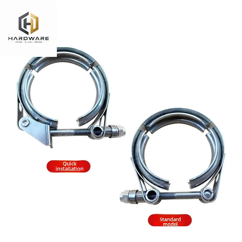 Eplus Car 304 Stainless Steel V Band Clamp Turbo Exhaust Pipe Vband Clamp Male Female Flange V Clamp Kits Universal