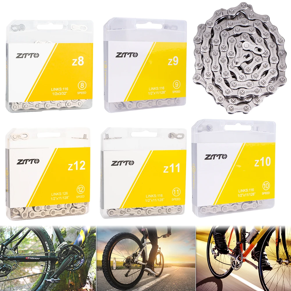 

6-7-8/9/10/11/12 Speed MTB Road Bike Chain with Missing Link Bicycle Chain Universal Bike Chains for Road Mountain Bike