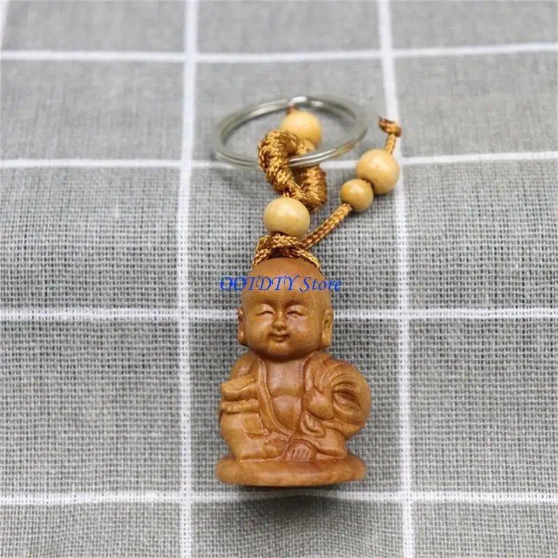 367A Peach Buddhas Pendant Keychain Exquisite Workmanship Buddhas Statue Positive Energys Wealth Luck Decorations