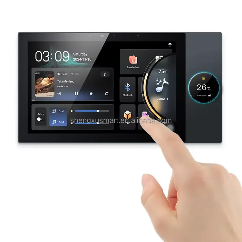 【2026 Precision Made】 Smart Home Central Control Screen 10 Inch with IPS Display WIFI App Controlled ZIGBEE Two Zone