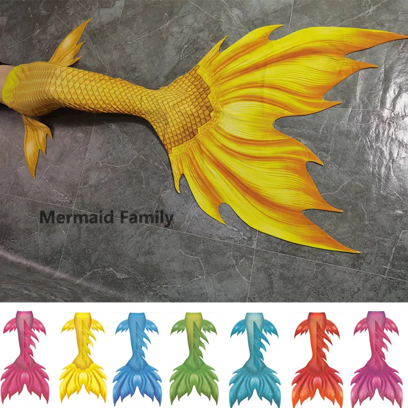 

Drop Shipping Swimming and Diving Mermaid Skin Tail With Monofin Kids and Adults Swimmable Fish Tail Underwear With Flipper Fin