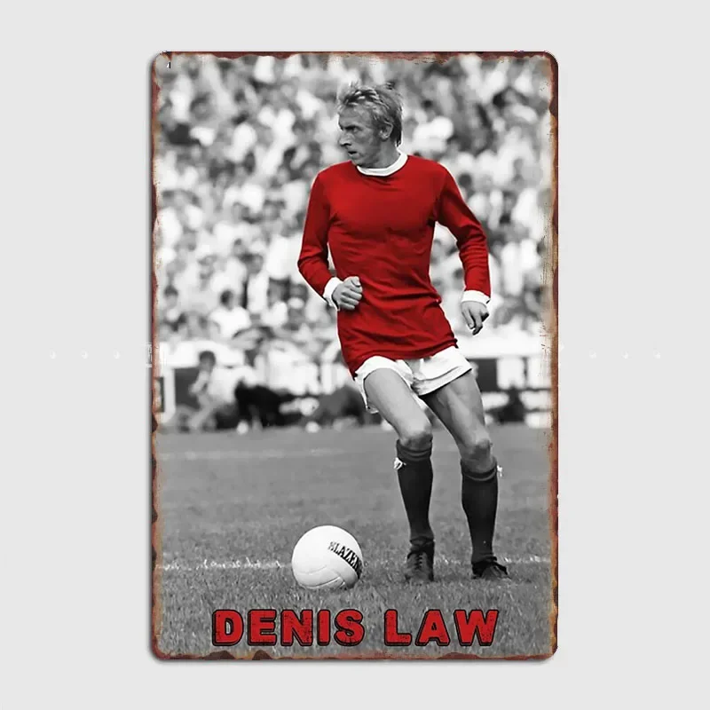 GEORGE BEST & DENIS LAW Legend Football Player Metal Sign Poster Bar Interior Wall Room Decoration