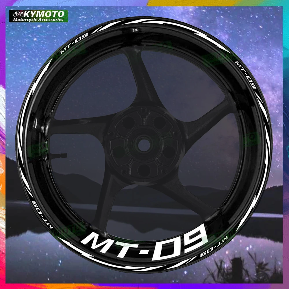 

For MT-09 MT09 reflective motorcycle accessories 17 inch front and rear rims decals fairing stripe sticker decoration