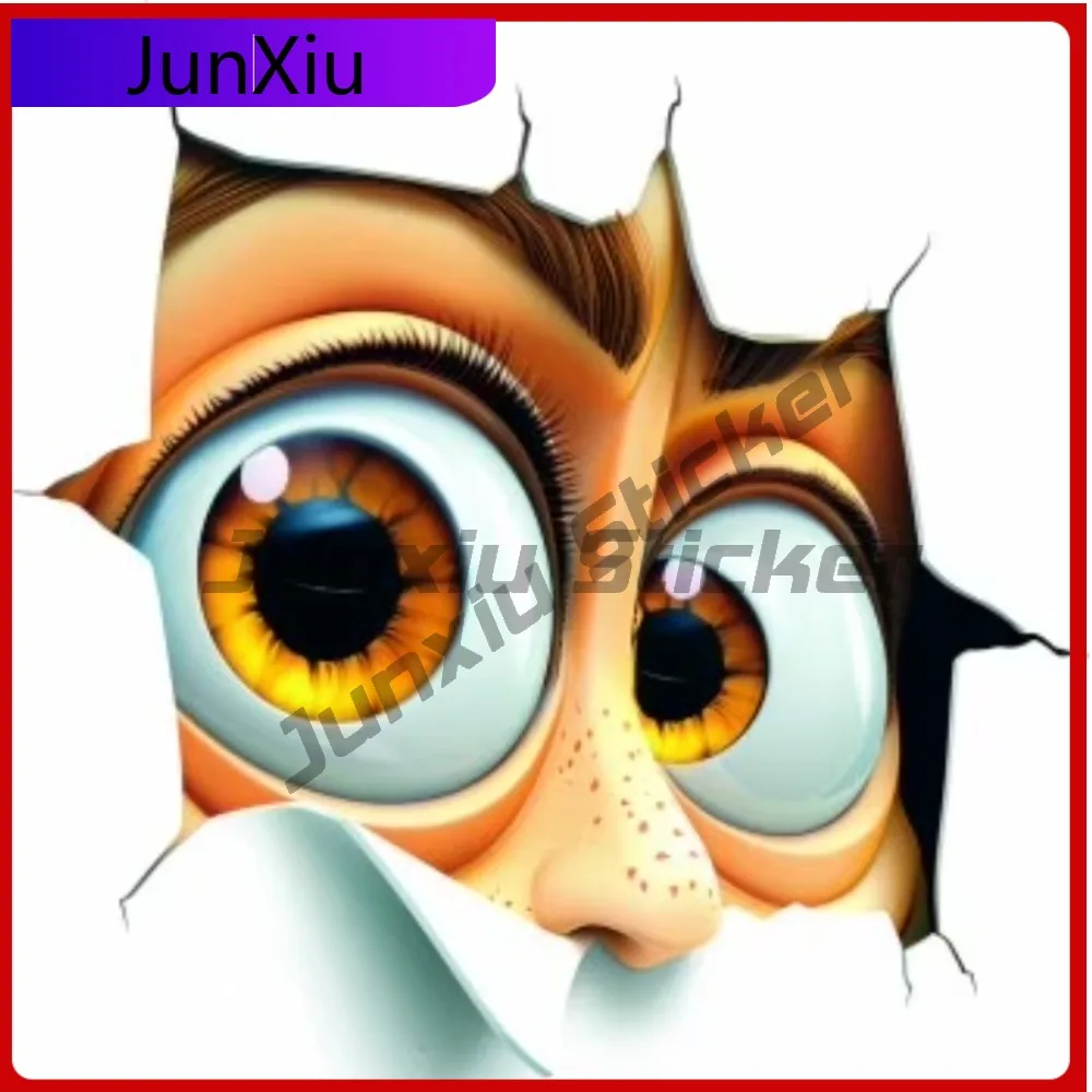 

Cartoon Style Peeking Fun Retro Car Laptop Window Bumper Waterproof Vinyl Decal Accessory Funny Aesthetic Retro Vintage Cool