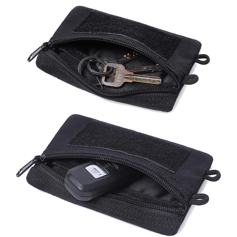 Tactische Sleutelhanger Zakje-Militaire Mini-Formaat Riem Tandwiel Edc Pocket Organizer Portemonnee Oortelefoon Pakket