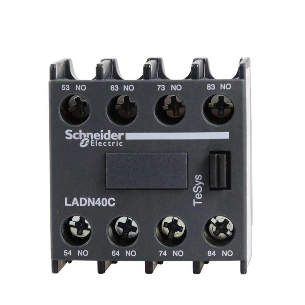 5 шт./лот, оригинальный Schneider, электрическая установка LADN40C, вспомогательный контактный блок, контактное реле 4NO для модуля контактора LC1D
