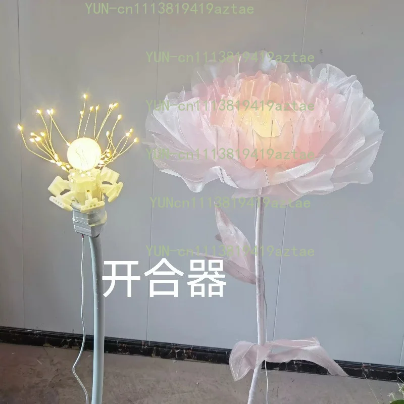 DIY Electric Flower Opener  Artificial Flower Automatic Flowering Motor Mechanical Luminous Flowering Device Wedding Decoration