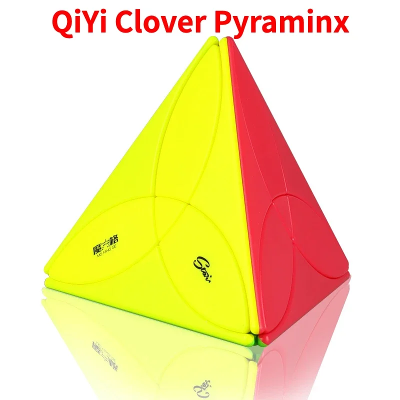 [Socube] QiYi Clover Pyraminx Magic cube QiYi MofangGe Pyramid cube Pyramorphix Mastermorphix educational toy Clover Pyramid