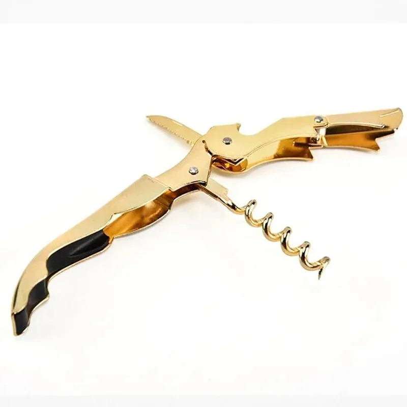 Waiters Corkscrew with Foil Cutter Professional Folding Wine Bottle Opener Stainless Steel Wine Opener Key for Bartenders