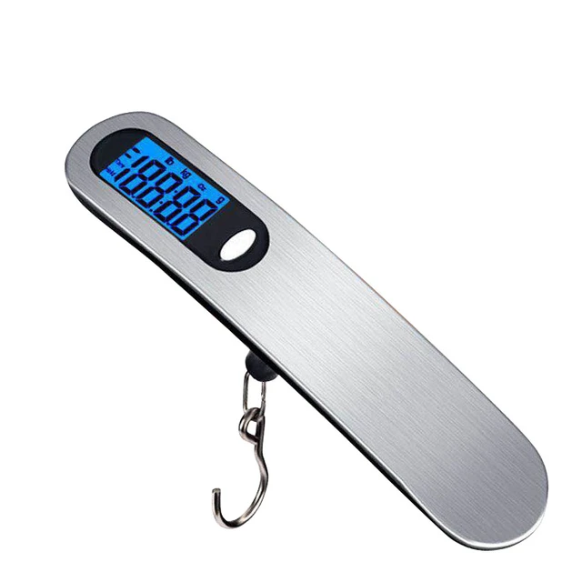 Portable Scale Digital LCD Display 110lb/50kg Electronic Luggage Hanging Suitcase Travel Weighs Baggage Fishing Scale with Hook 2 Portable Scale Digital LCD Display 110lb/50kg Electronic Luggage Hanging Suitcase Travel Weighs Baggage Fishing Scale with Hook 2