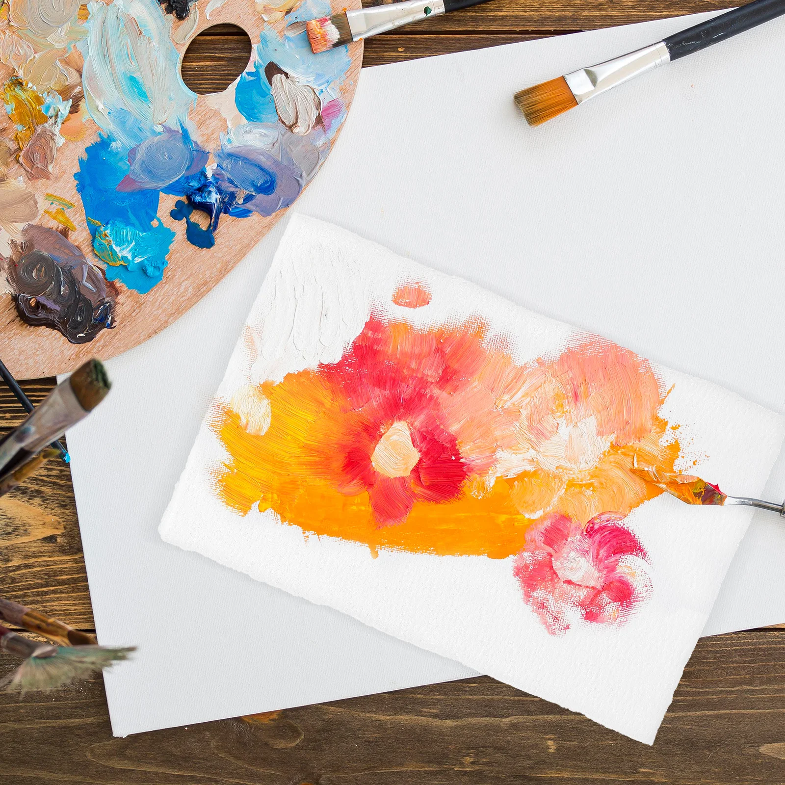 

Watercolor Paper Pad Thick Sturdy Cold Press Sheets Deckle Edge Textured Surface For Painting Sketching Card Making