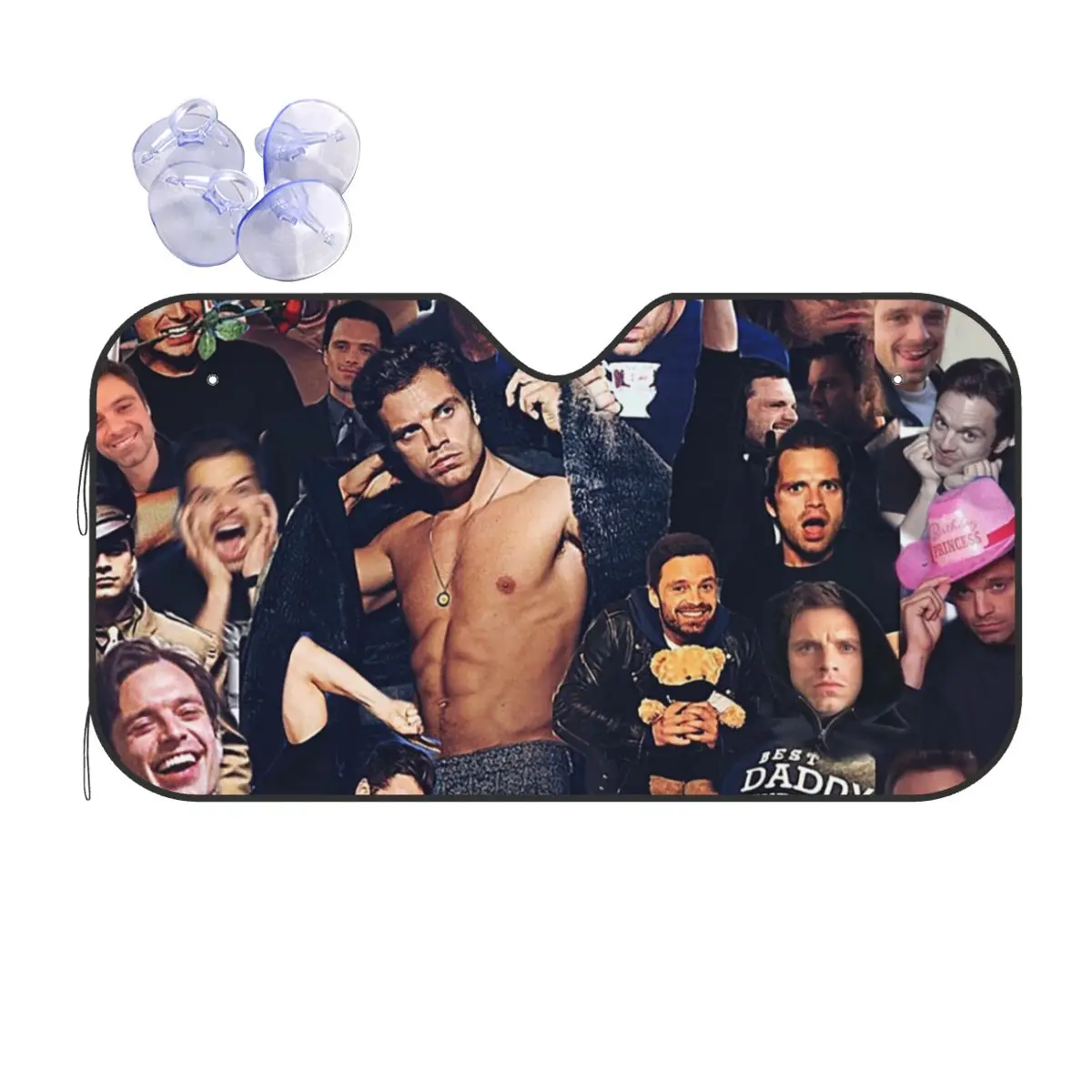 

Sebastian Stan (collage Design) Sunshade Windscreen Car Front Windshield Window Sun Visor Accessories Covers