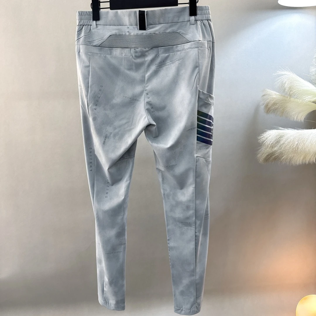 Men's Golf Pants 2026 Fall New Korean Style Slim Fit Stretch Quick-Dry Sporty Breathable Moisture-Wicking Outdoor Polyester