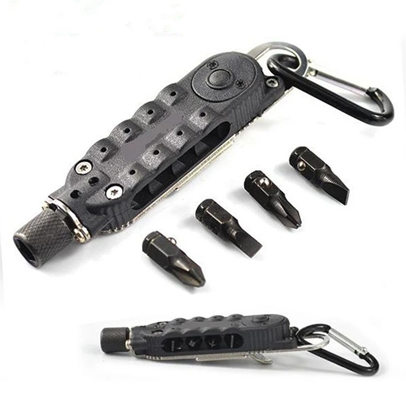 

Портативная многофункциональная мини-отвертка для активного отдыха, EDC-отвертка в форме брелока, портативный стальной инструмент для ремонта