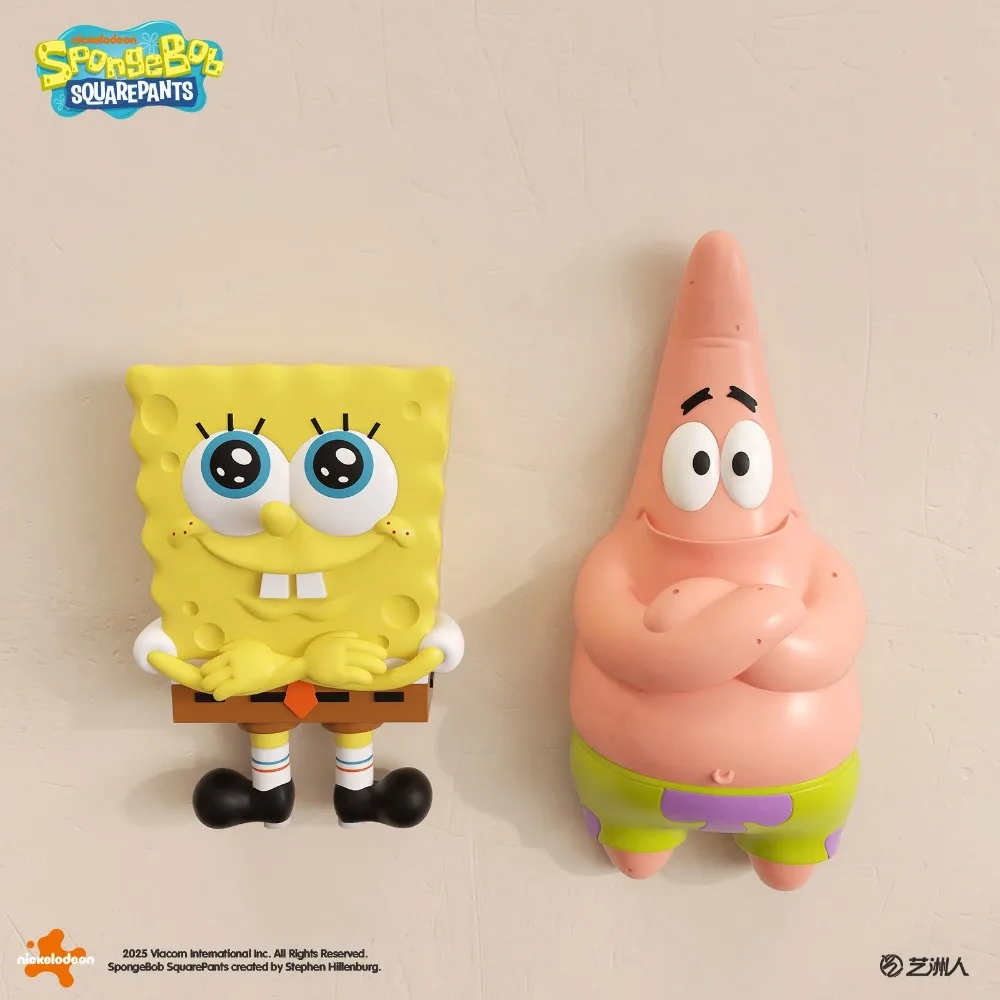 SpongeBob SquarePants Patrick Star Adesivi creativi per frigorifero Ornamenti decorativi laterali Simpatici adesivi per interruttori magnetici 3D giocattolo