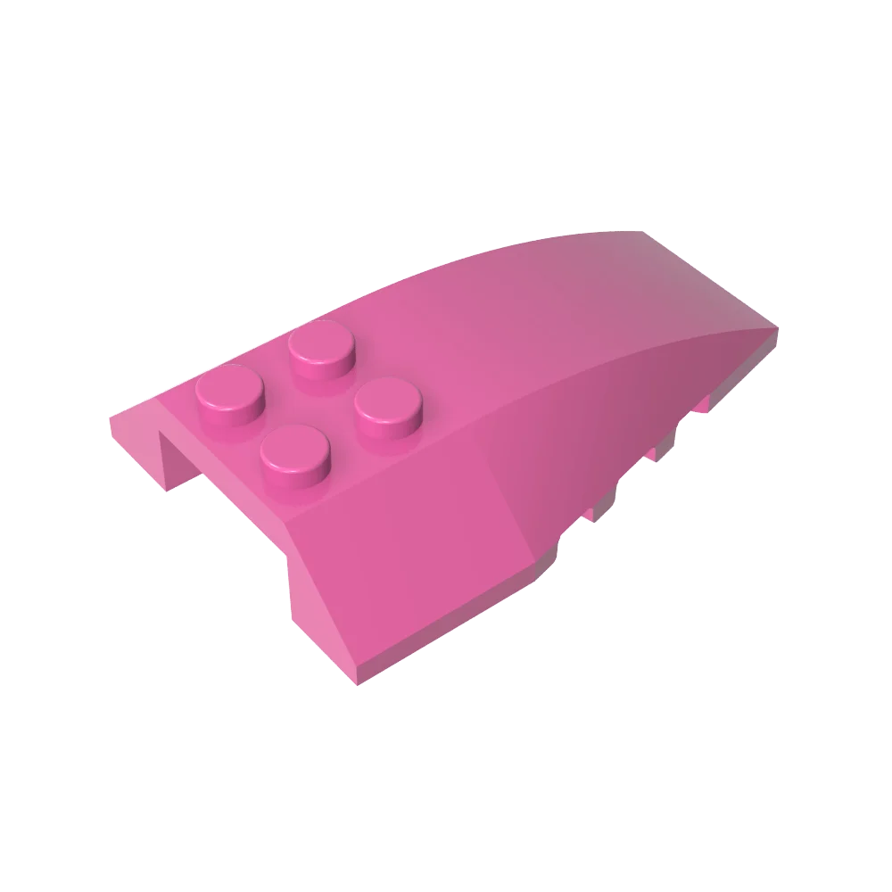 

Детские развивающие строительные блоки Gobricks GDS-898, технические изогнутые клиновидные детали 6 x 4, совместимые с Lego 43712.