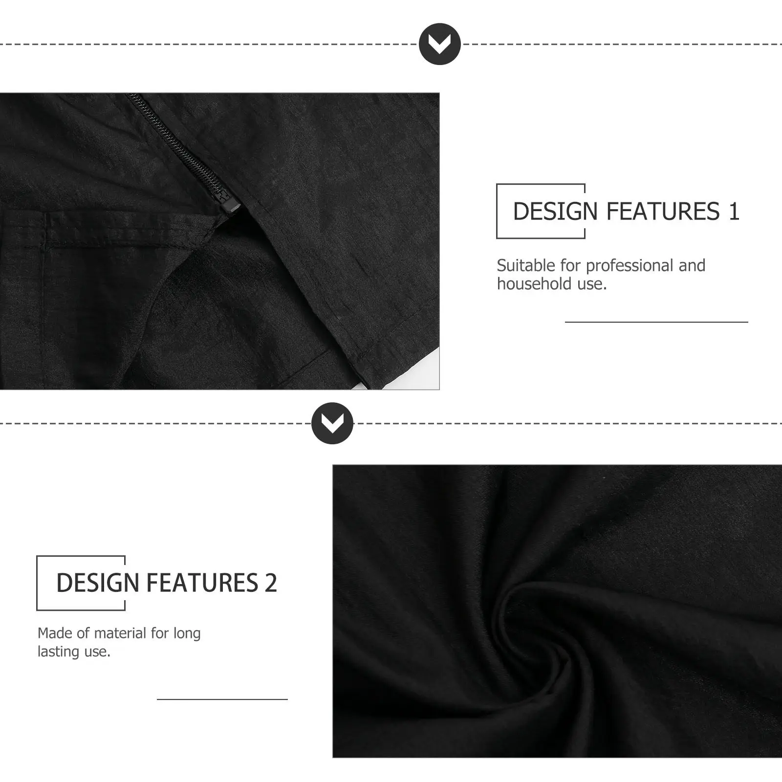 

1Pcs Breathable Waterproof Work Clothes Durable Kitchen Cooking Apron with Front Pockets for Salon Use Work Clothes