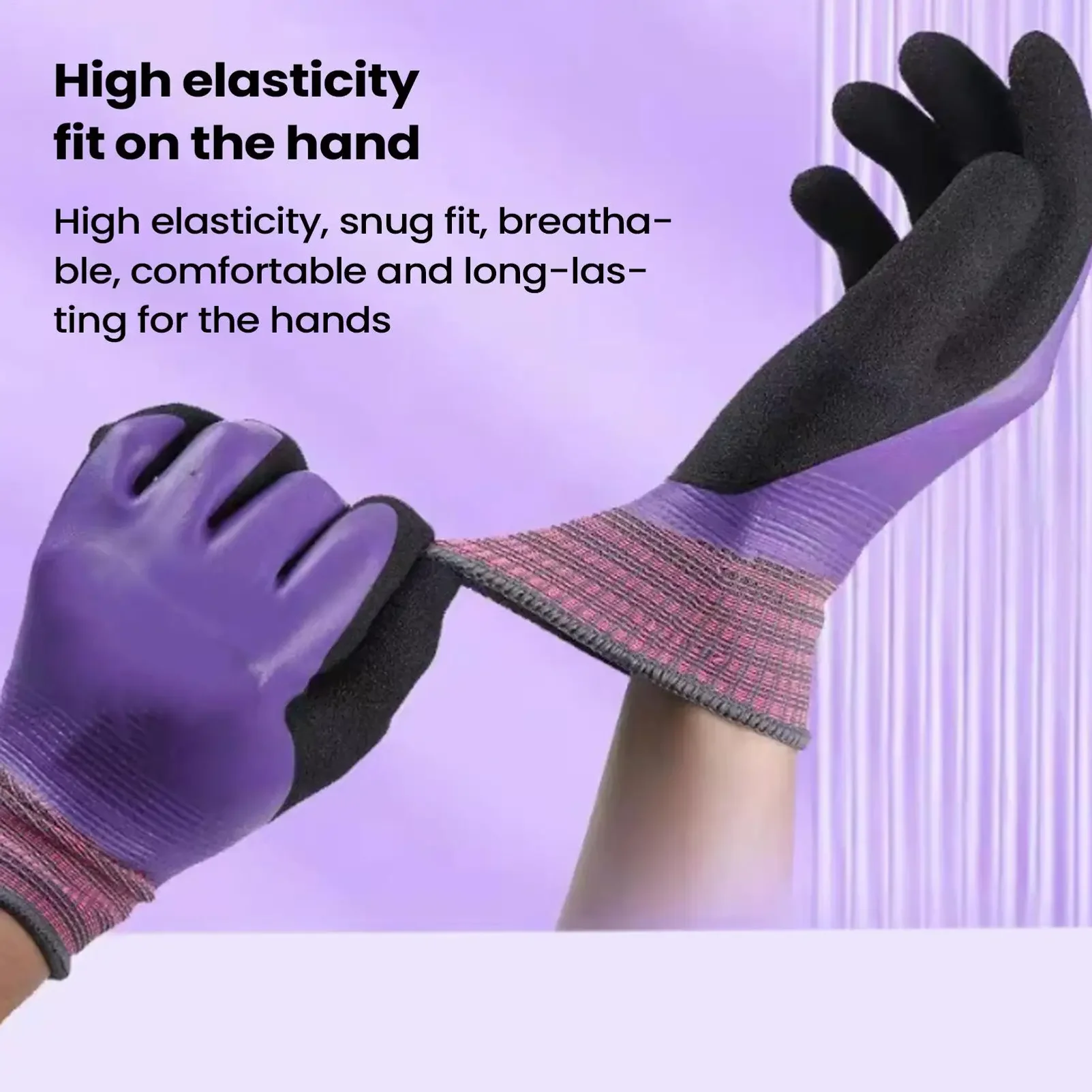 Waterproof Latex Safety Gloves, Non-Slip Elastic Work Mitts For Women Cleaning Kitchen Cooking Gardening drop shipping