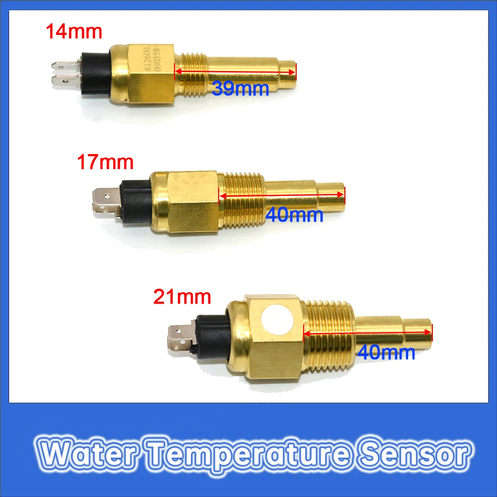 14MM 16MM 17MM 21MM Water Temperature Sensor 1/4NPT 3/8NPT 1/2NPT Vdo Temperature Sensor Vdo Meter for Car Auto Truck Boat