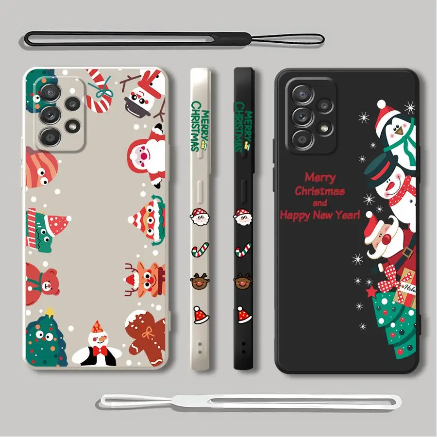 Merry Christmas Gift Case for Samsung Galaxy A24 A42 A12 A52 A33 A15 A14 A54 A11 A22 A53 A13 A32 A23 A34 A25 A21s Silicone Cover