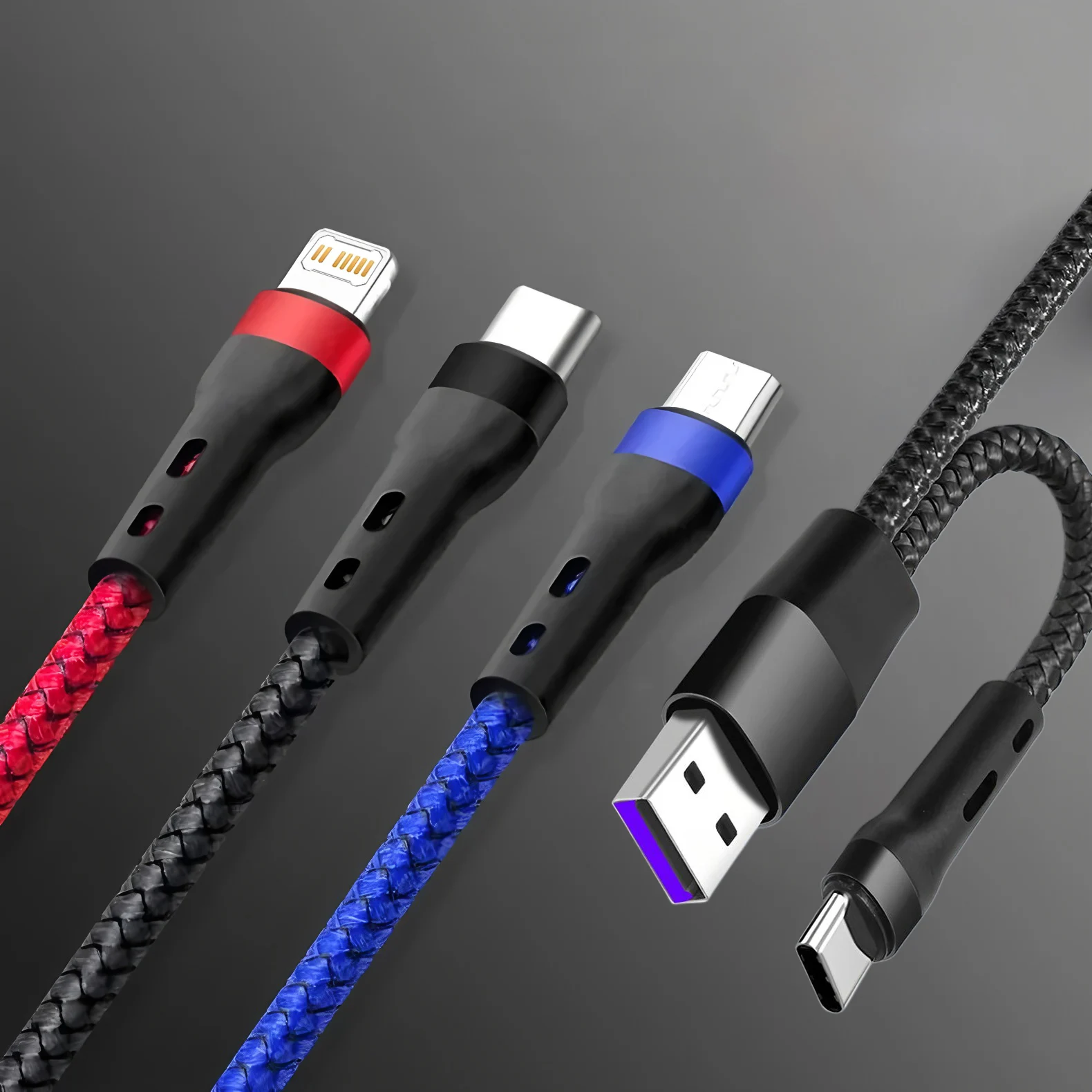 

Зарядный кабель типа c 2-в-3 используется для зарядного кабеля Super Flash для iPhone Samsung Xiaomi PD 27 Вт.