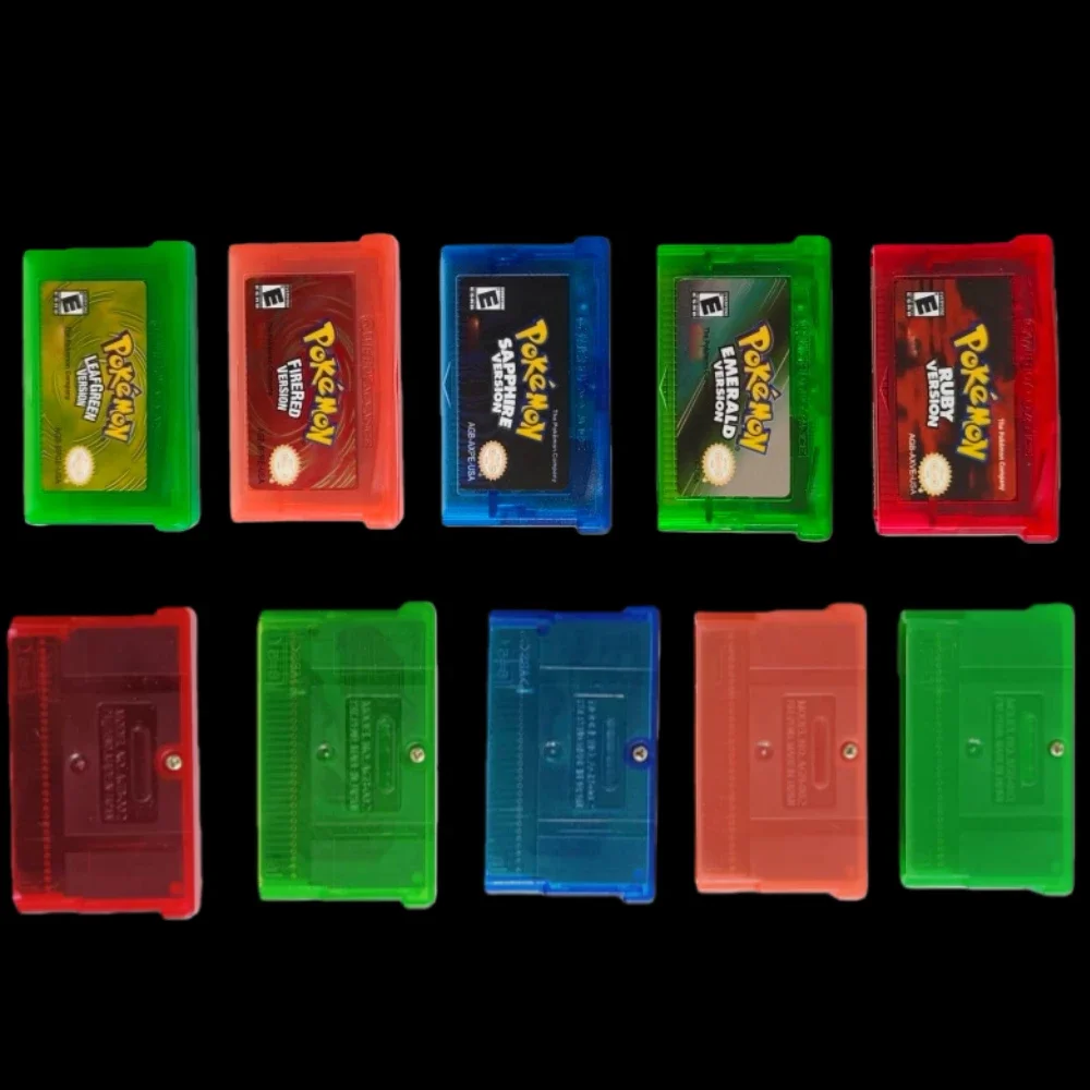 NEW 32 Bit Video Game Cartridge Pokemon Series Emerald FireRed Leafgreen Ruby Sapphire 5 Versions Game in Box for GBA No Manual
