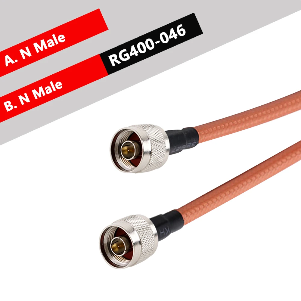 RF Coaxial RG400 Cable Double Shielded N Male to N Female Connector Pigtail Jumper Cable for Electronics
