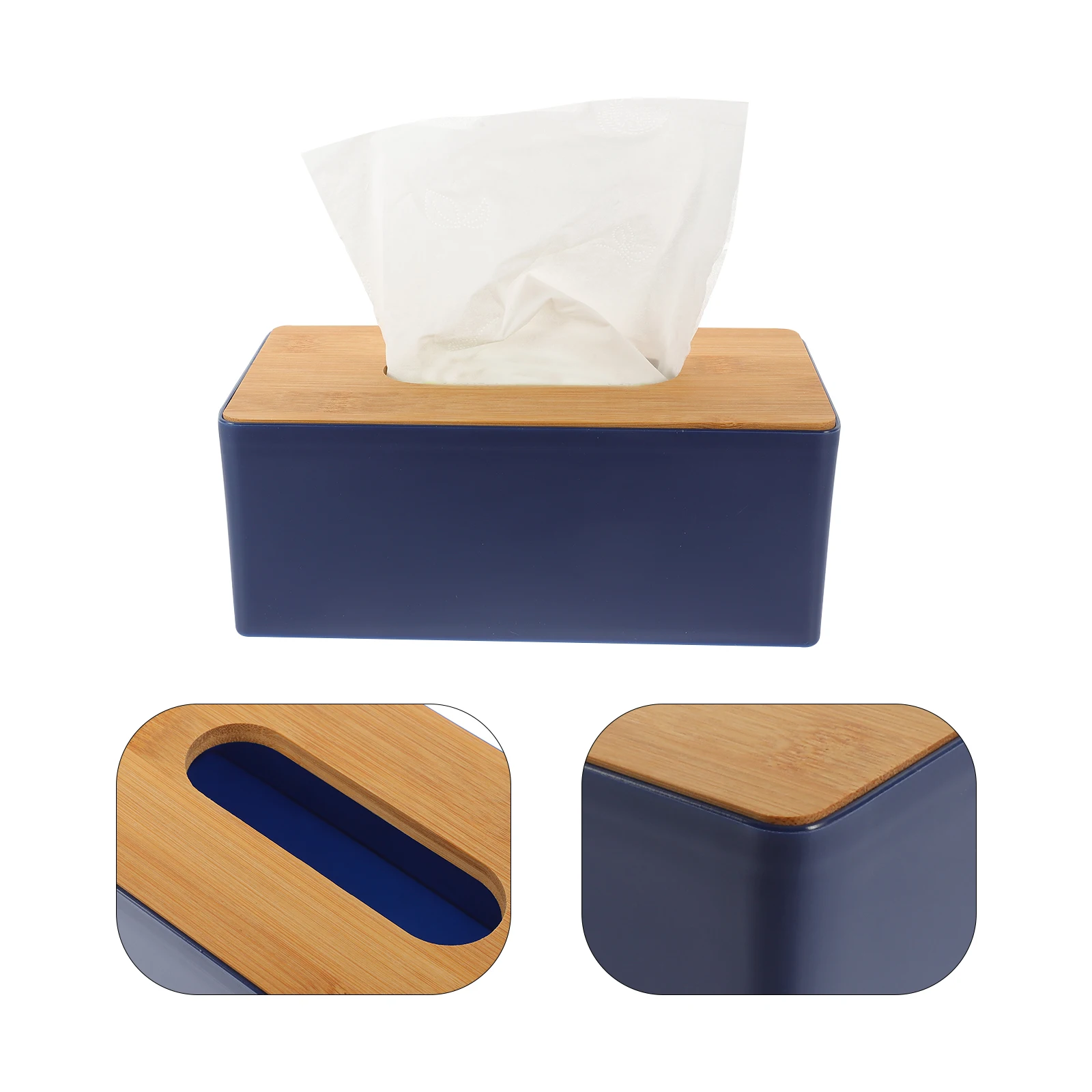 

Wooden Tissue Box Cover Square Paper Towel ganizer Napkin Holder Green No Slot Fits Most Boxes Home Office Bedroom Decorative