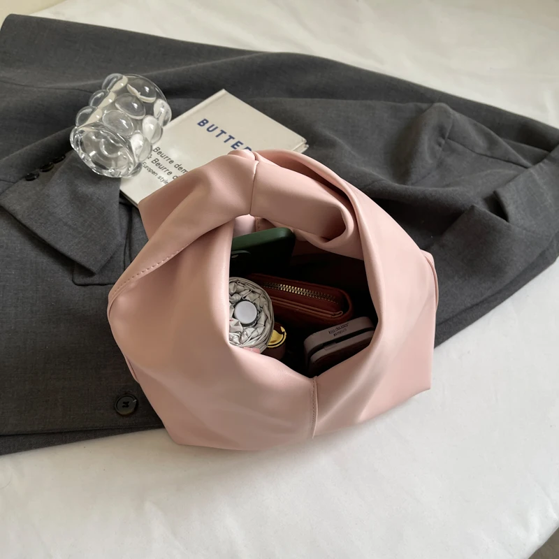 Small PU Leather Shoulder Bucket Bag for Women﻿